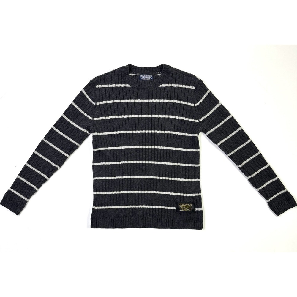 Polo Jeans Ralph Lauren Sweater Mens Small Striped Ribbed Knit Y2K Vintage